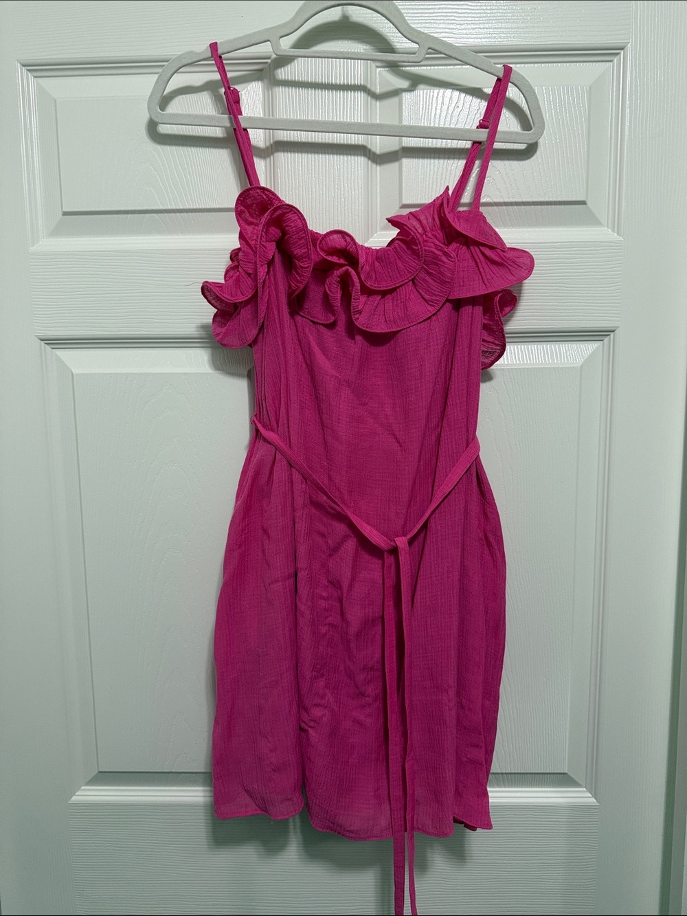 Mustard Seed Fuchsia Ruffled Strap Dress